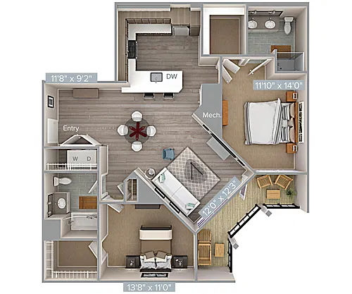 Floor plan B5-1193-U