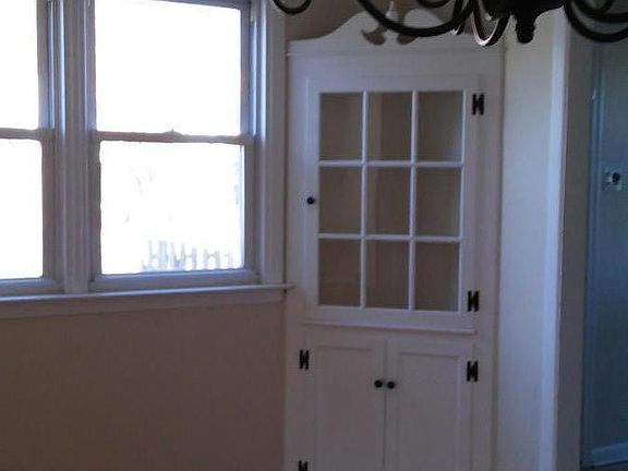 Dining room with built-in cabinet