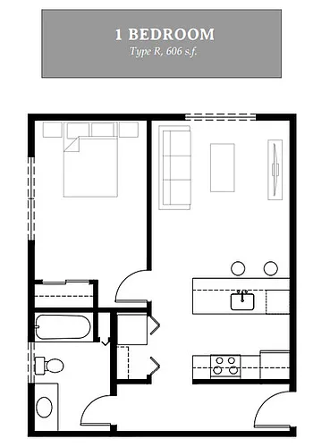 Floor plan 1Bedroom