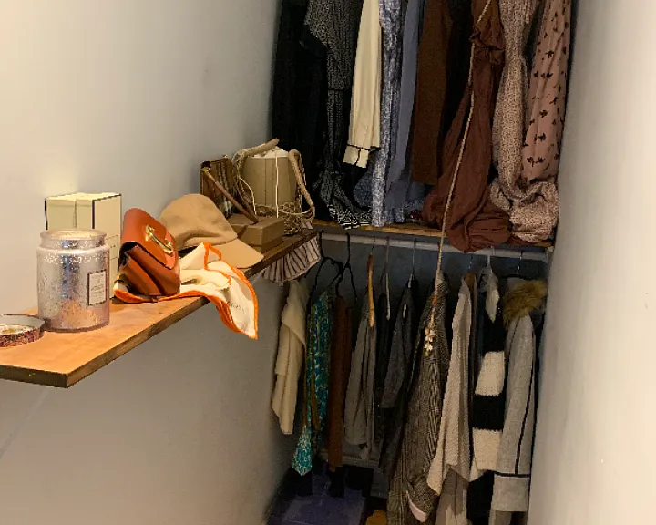 Walk-in closet attached to second floor bedroom (front)