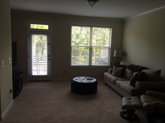 Living space wooded view