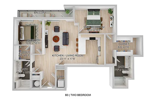 Floor plan B3