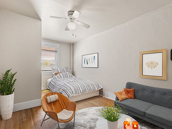 Bright studio layout with space to relax and recharge