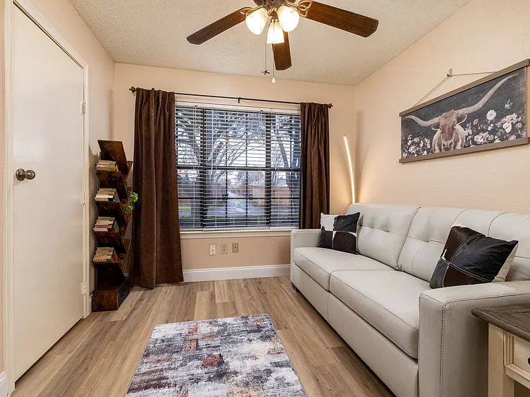 Office with closing french doors - pull out queen sized sofa bed with extra pillows and blankets available