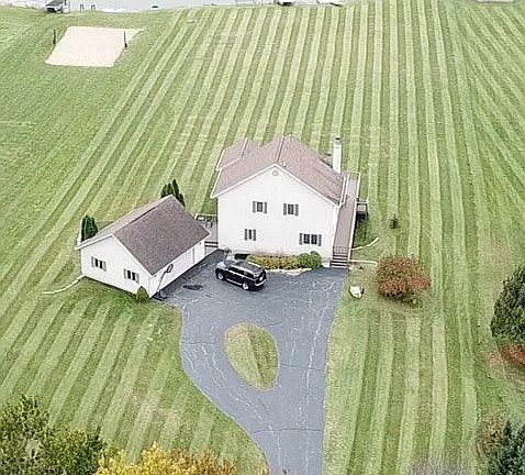 Aerial view from driveway