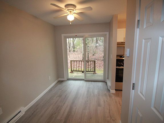 Dining room with slider to back deck