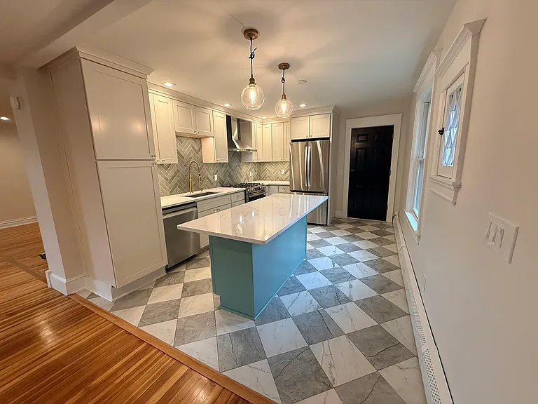 Gourmet kitchen with stainless appliances