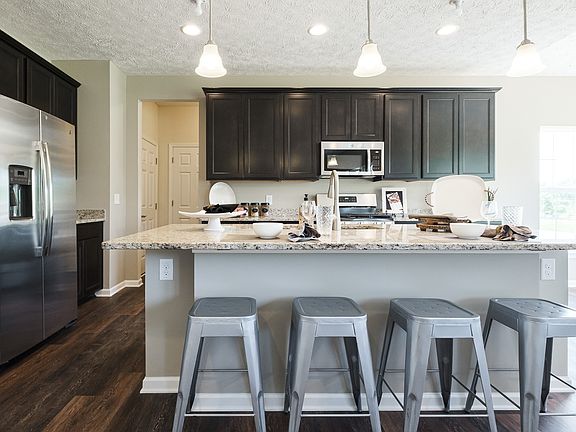 Casual island dining space