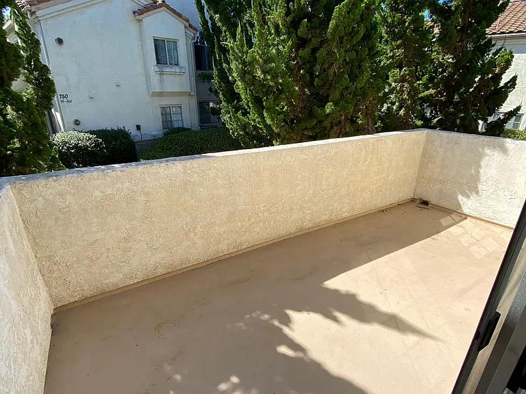 Large private balcony