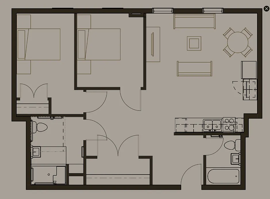 Floor plan 2 bedroom