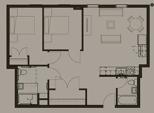 Floor plan 2 bedroom