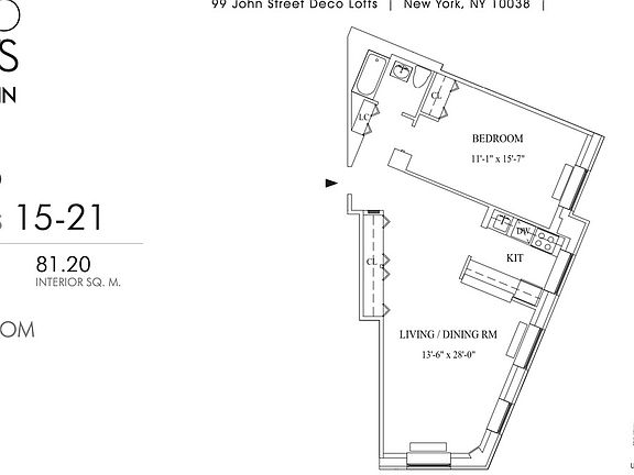 2nd image of 99 John St APT 1906