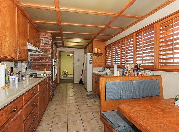 Spacious galley style eat in kitchen