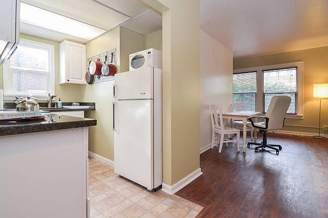 Kitchen and the living room