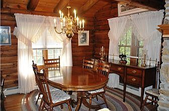 Cozy Dining Room located next to Fireplace