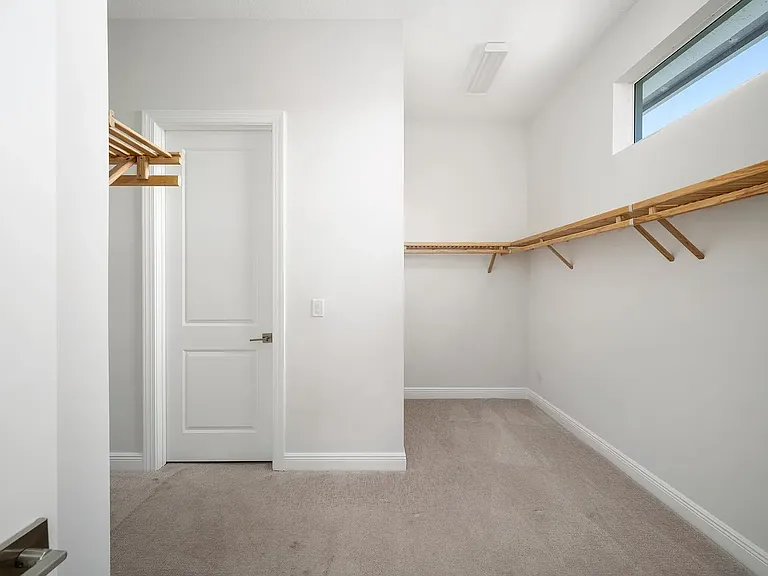 Extra large master closet.