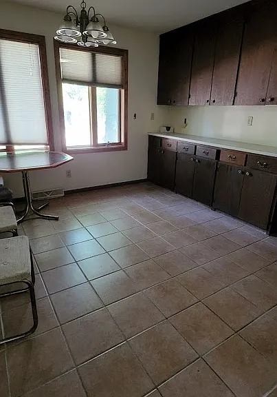 Dining area with extra storage.