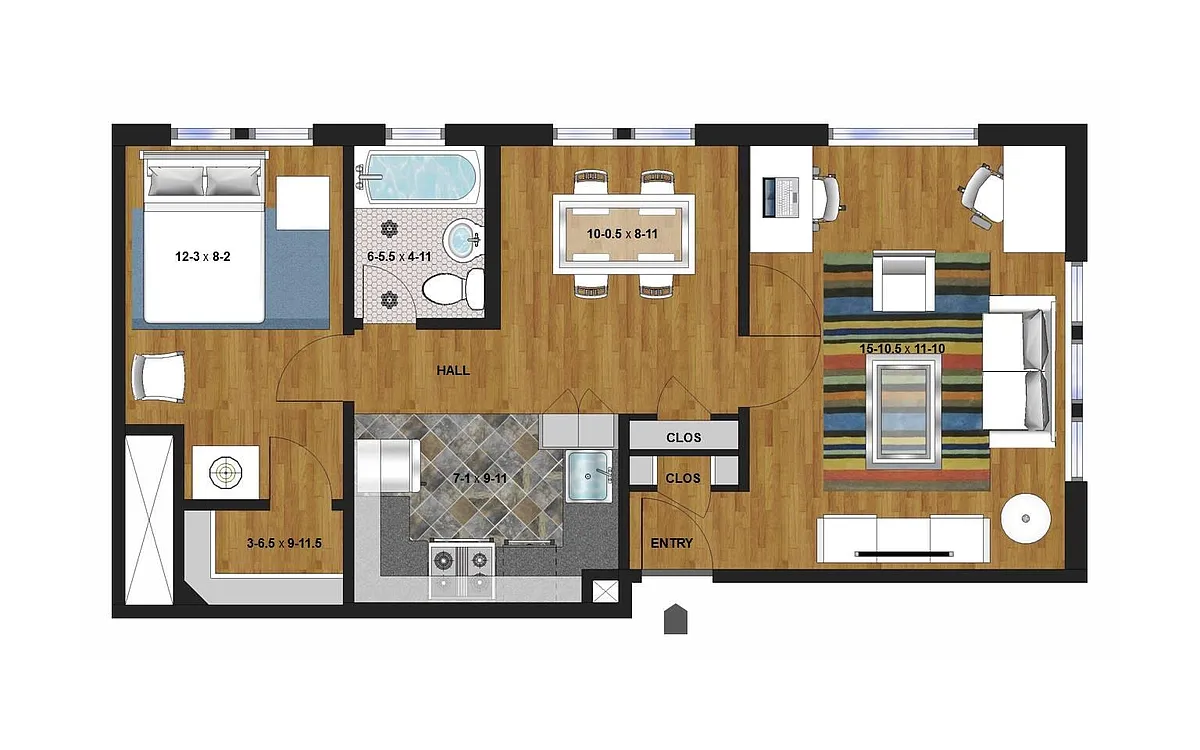 Floor plan 1 Bedroom