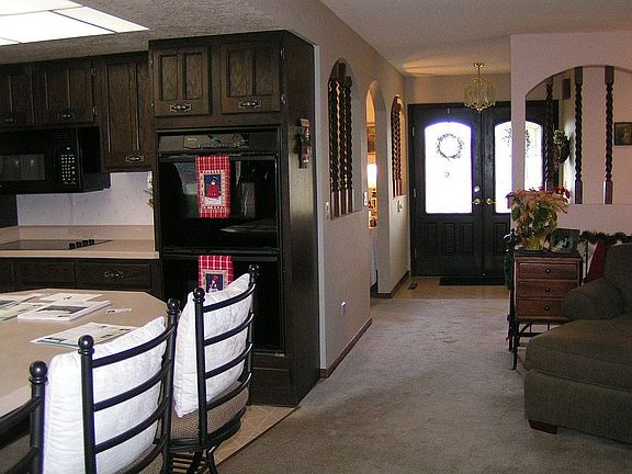 Partial View of Kitchen from Patio Door in Family Room 