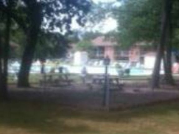Picnic area by pool 