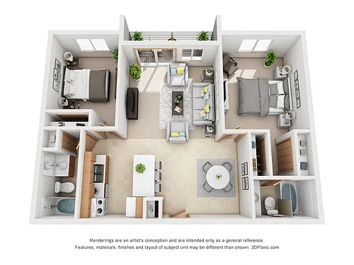 Floor plan Two Bedroom C