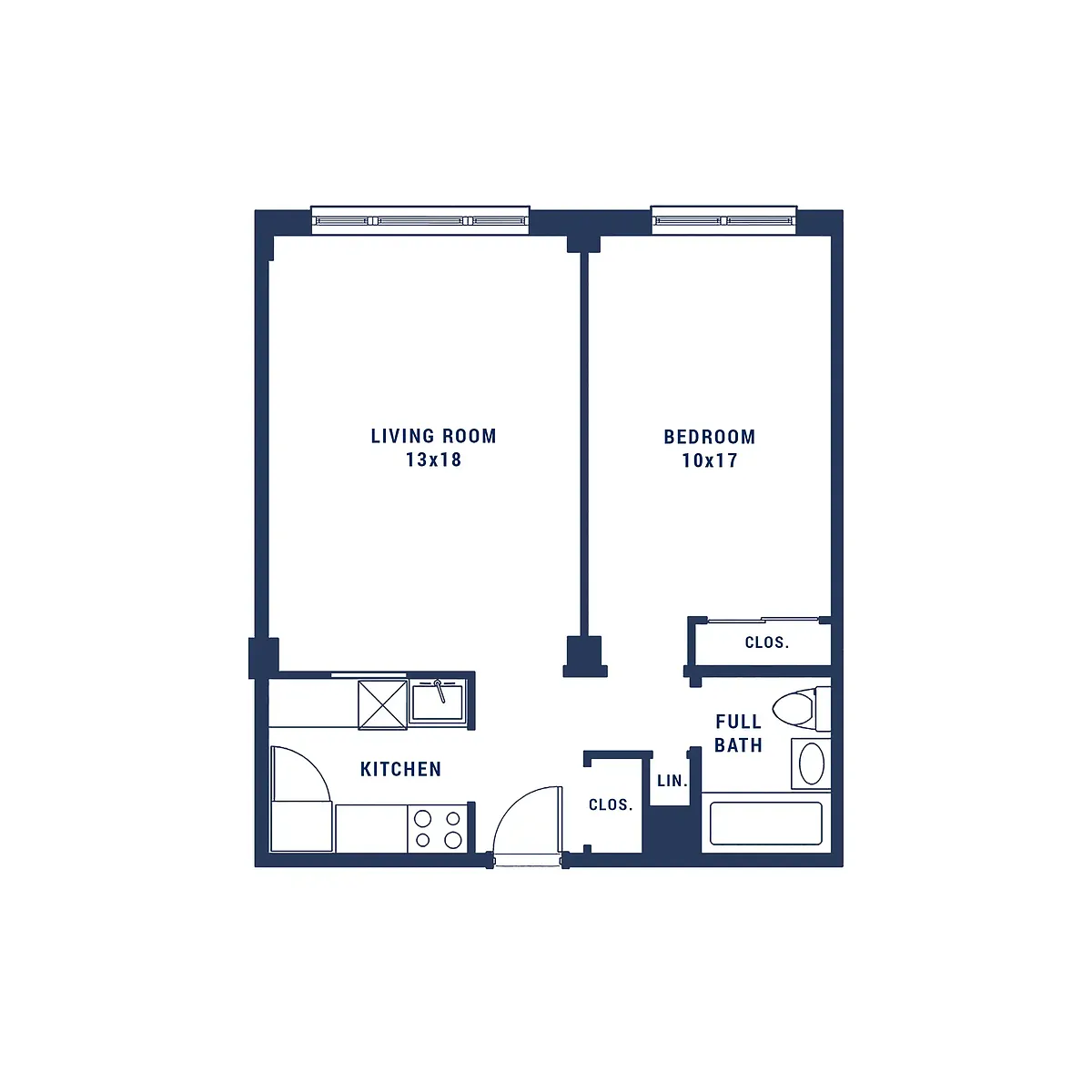 Floor plan One Bedroom City