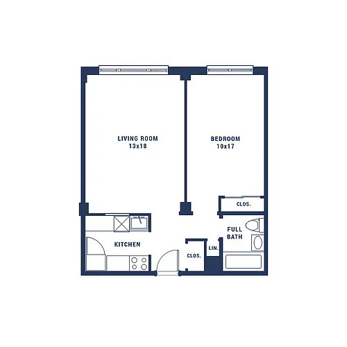 Floor plan One Bedroom City