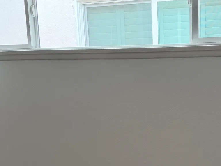 Windows in the bedroom for natural light.