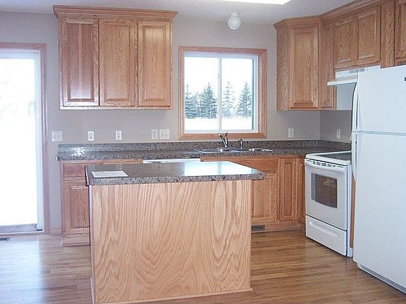 hardwood floors and center island