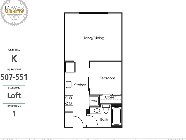 Lower Burnside Lofts_Loft One Bed Lower Burnside Lofts_Loft One Bed