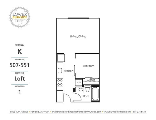 Floor plan 1 Bedroom