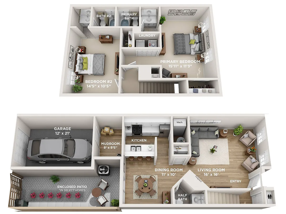 Floor plan Sapphire Townhome