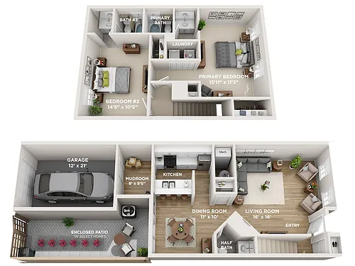 Floor plan Sapphire Townhome