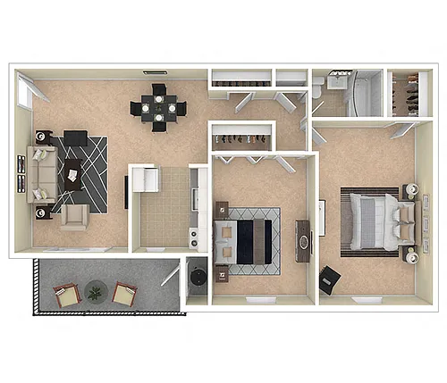 Floor plan TWO BEDROOM