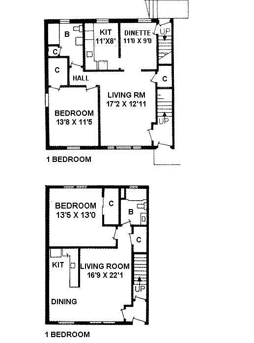Floor plan 1 bedroom