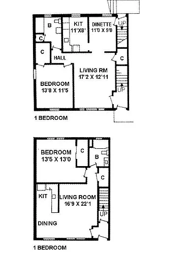 Floor plan 1 bedroom