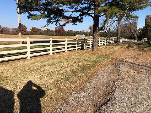 Driveway leading to gate