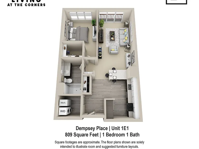 Dempsey Place Unit Style 1E1 Dempsey Place Unit Style 1E1