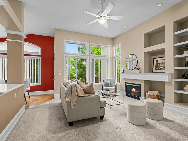 Living Room with Gas Fireplace
