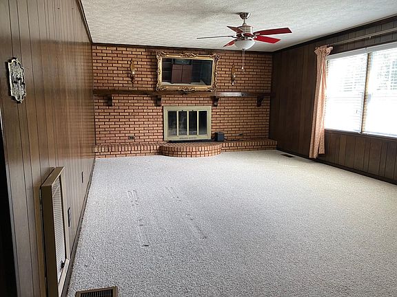 Living room with fire place