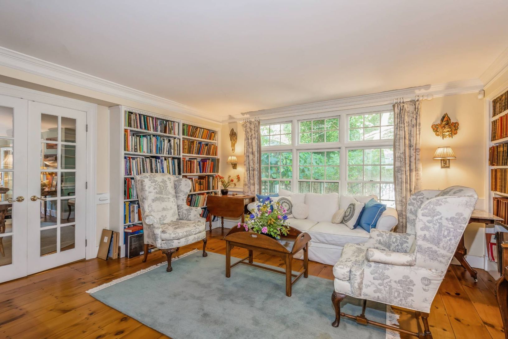  Library with French Doors
