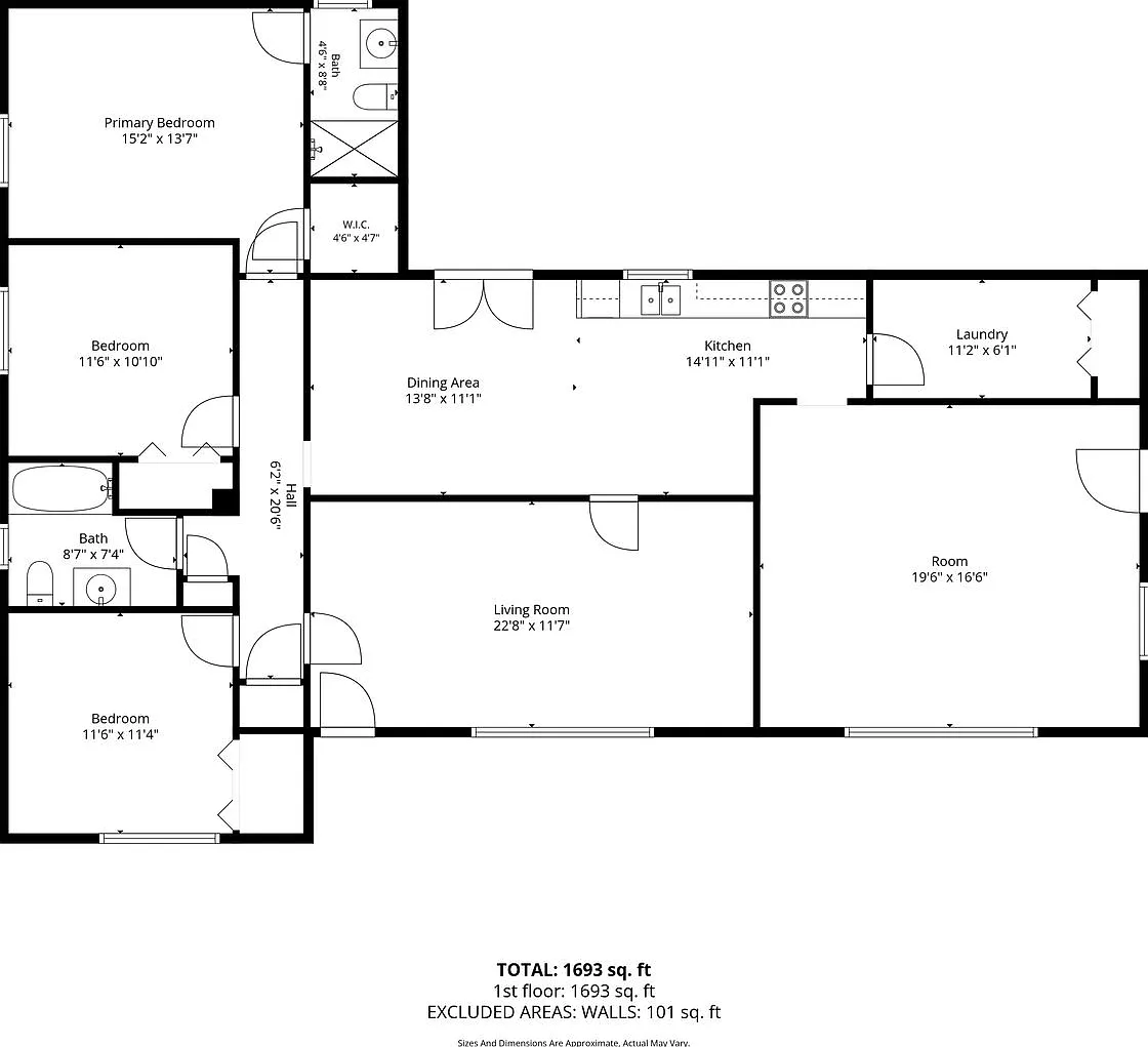 One level - Brick Ranch - Spacious 3 bedroom/2 bath in cul-de-sac lot. $1850.00 — Photo 2