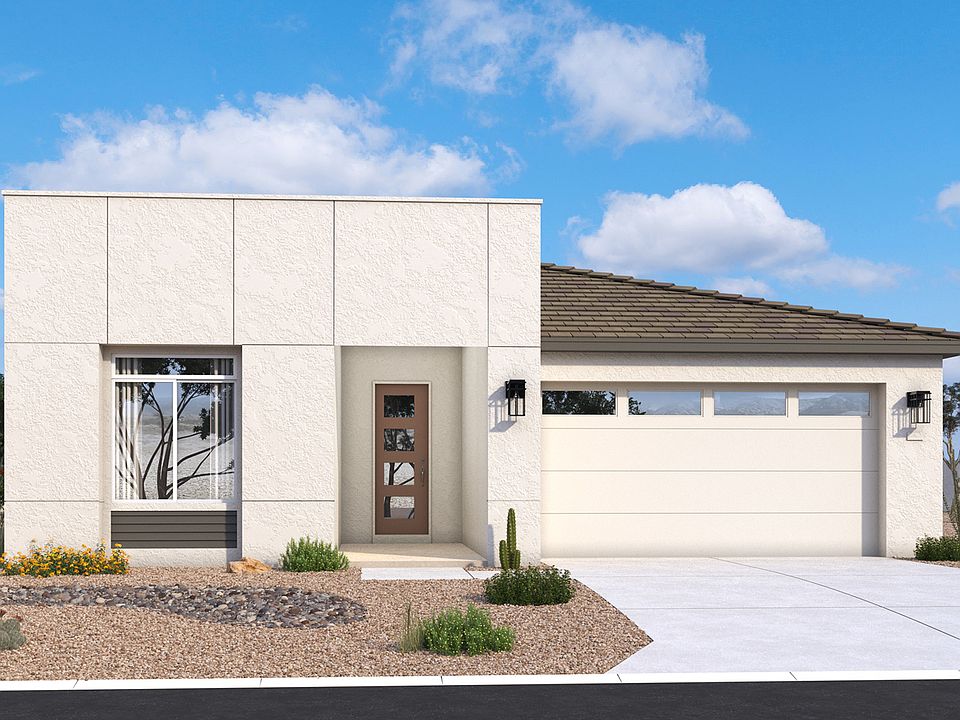 Modern single-level Mead exterior with strong lines, balanced proportions and architectural details