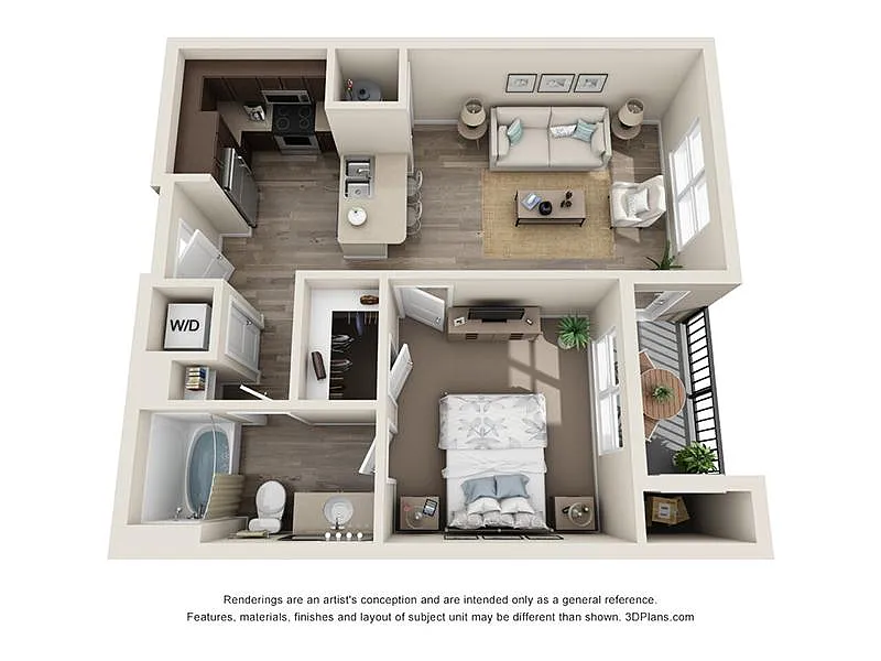 Floor plan 1X1-624