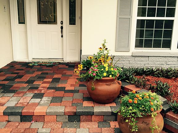 Pavered Entry to Home