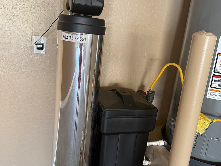 garage- water softener system