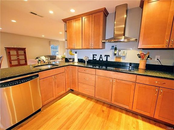 Open concept kitchen, dining, family room with upgrades all around