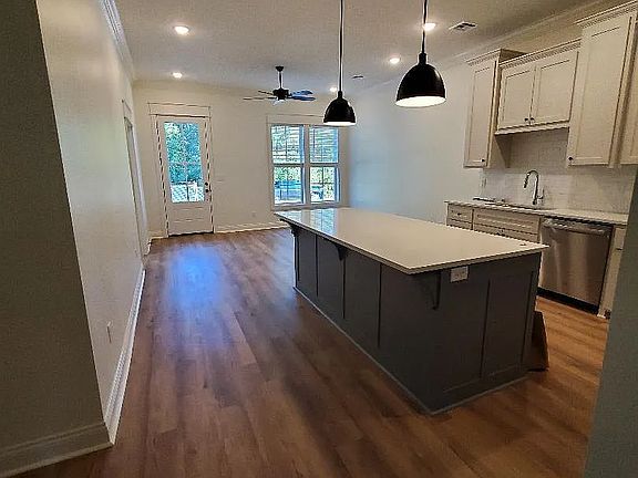 Kitchen looking towards living