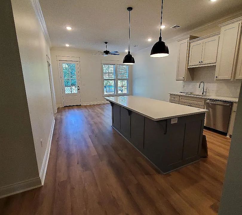 Kitchen looking towards living