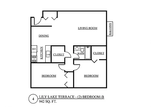 Floor plan Two Bedroom B